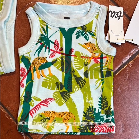 NWT Tea Collection Jungle Print Leopard Kids Matching Set - Picture 3 of 10